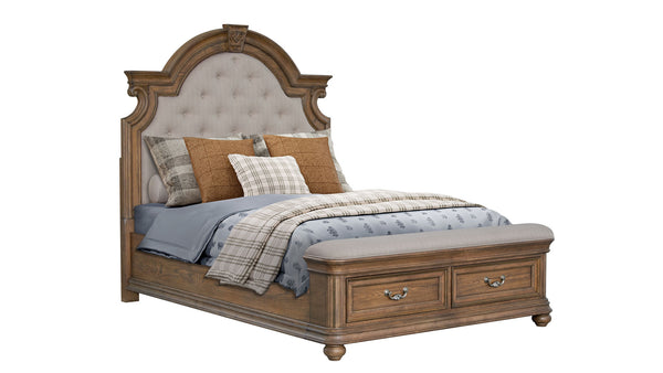 Cama de almacenaje tapizada Tanglewood Tamaño King